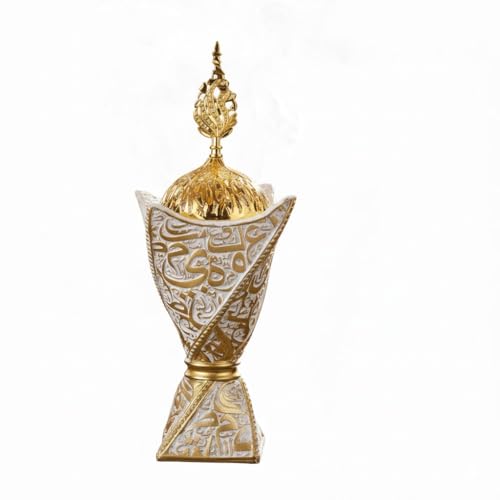 Bakhoor Burner, Charcoal Incense Burner, Frankincense Resin Incense Burner, Incense Burner for Yoga, Spa Aromatherapy，Office & Home Decor Gifts (Style2-white) - color: Style2-white