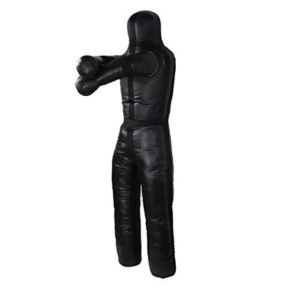 Aoneky 6FT Unfilled Grappling Dummy for Adults, Heavy Duty MMA BJJ Wrestling Training Dummy, Synthetic Leather Jiu Jitsu Judo Practice Dummy with Reinforced Stitching for Submission & Throws Practice
