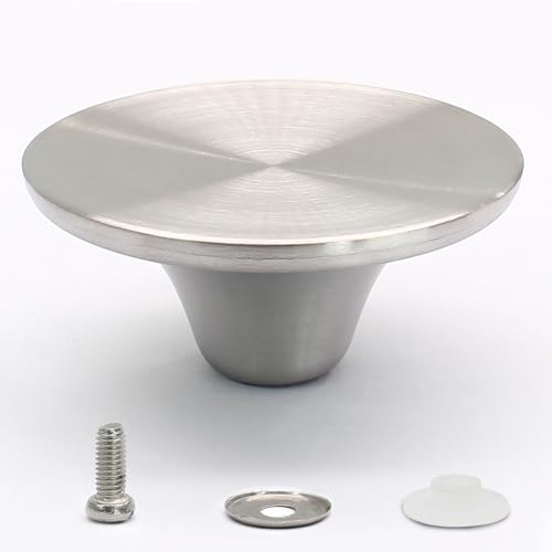 Dutch Oven Knob, Silver Lid Knob Replacement, 1pc | for Enameled Ceramic Cast Iron Dutch Oven Pot Lid, Pan Lid Handle - color: Chrome-1pc