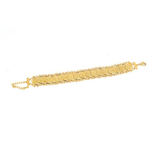 Small Cute Gold Plated Islamic Muslim Arab Money Coins Bracelet for Women Jewelry Bangle - style: Style D
