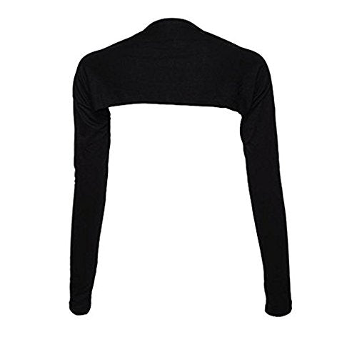 YEESAM Bolero Shrugs for Women Long Sleeve Arm Sleeves Hijab Accessories One Size - color: Black