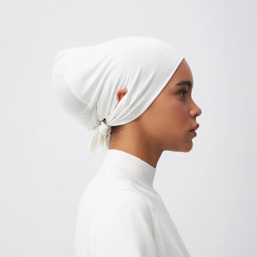 Modest Slit Tie Back Underscarf | Women Hijab Full Cover Undercap, Bonnet