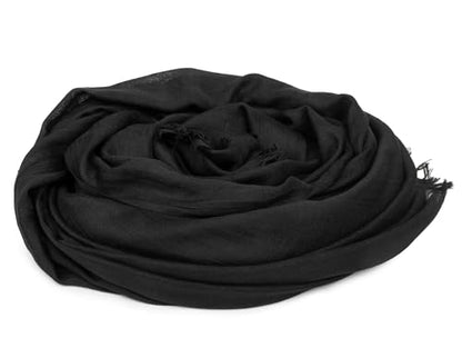 XuoAz Women Cotton Blend Scarf Lightweight Large Linen Shawl Scarves Head Scarf Summer Beach Travel Wrap - color: Black09
