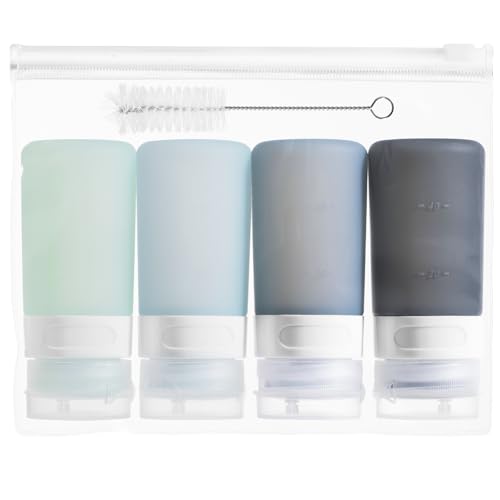MICEBAY 2 oz Condiment Squeeze Bottles, Leakproof Salad Dressing Container - color: Gray, size: 2 OZ