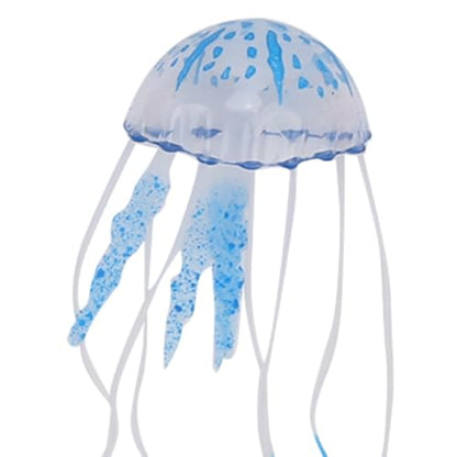 6 Pack Silicone Jellyfishes Lifelike Aquarium Decor with Transparent Suction Cups Water Flow Movement for Fish Tank Ornament