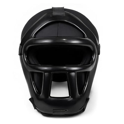 Boxing Headgear for MMA Training, Adjustable Padded Protective Helmet – Muay Thai, Kickboxing, Karate, Taekwondo & Martial Arts Sparring - size: S/M With Grill