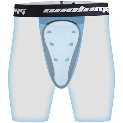 COOLOMG Athletic Flexible Cup Youth Boys Men Adult Hard Cup for Baseball Football Lacrosse Hockey MMA Boxing - size: Large
