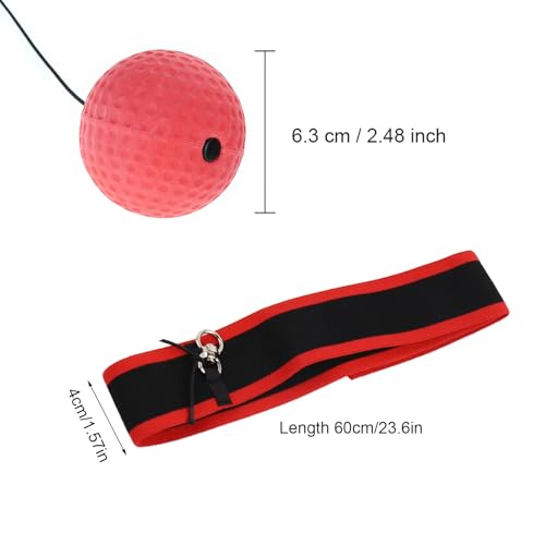 Agatige Boxing Reflex Ball Set, Boxing Training Ball Adult Punch Exercise Ball Boxing Equipment with Elastic Head Band, Varying, Strings for Beginner Proficiency Improvement - size: E305-H01