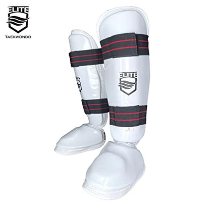 ELITE – Taekwondo Shin & Instep Guard for Kids & Adults (TKD Protector) - size: Large