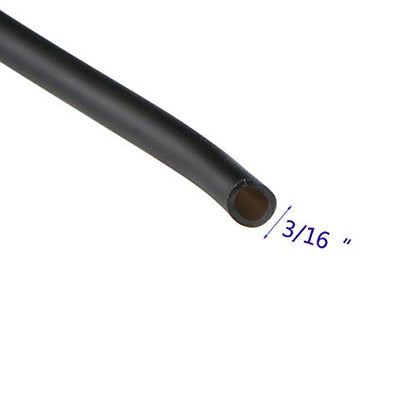 Aquarium 165 Feet Standard 3/16" Black Flexible Airline Tubing | Black Plastic Connectors, For Fish Tank, Terrariums, Hydroponics - size: 165 Feet with connectors