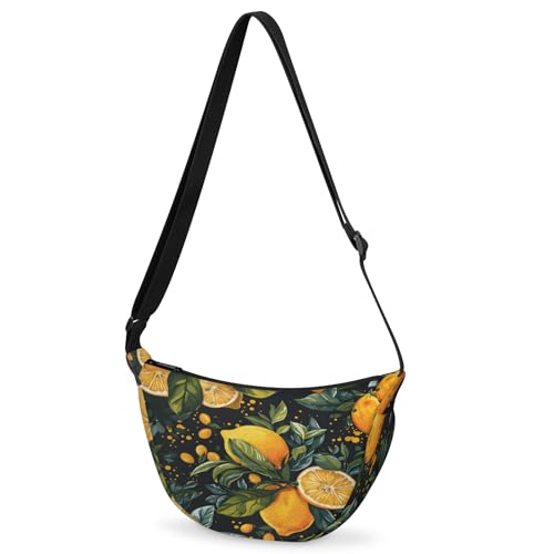 Crossbody Bag for Women Men, Lightweight Small Sling Hobos Dumpling Bag Crescent Purse, Crescent Moon Bag - color: Color B