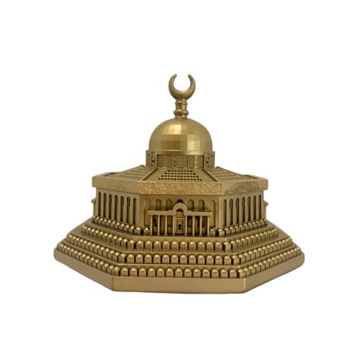 Islamic Table Decor,Dome of The Rock Replica Figurine,Muslim Home Decor - color: Gold3