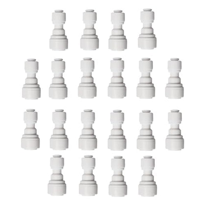 20 Pack 1/4" to 3/8" OD Push to Connect Reducer Union - Straight Tube Fitting Kit for RO Water System & Filters - style: 3/8" -1/4"straight connect(20)