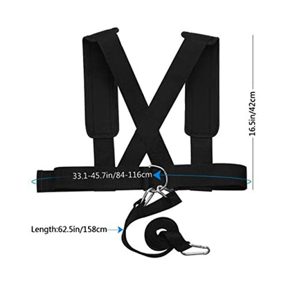 Speed Harness, Sled Harness Tire Pulling Speed Resistance Power Belt Adjustable Weight Trainer with Pull Strap for Daily Use