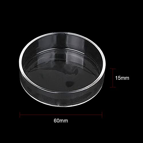 1PCS Aquarium Shrimp Feeding Dish, Glass Round Fish Feeder Bowl Reptiles Water Food Dish Clear Dishes Tray, 60mm - size: Round Bowl: 60MM
