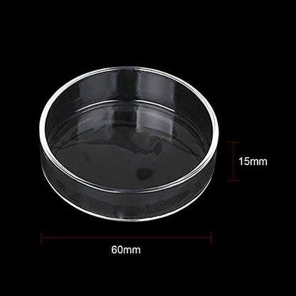 1PCS Aquarium Shrimp Feeding Dish, Glass Round Fish Feeder Bowl Reptiles Water Food Dish Clear Dishes Tray, 60mm - size: Round Bowl: 60MM