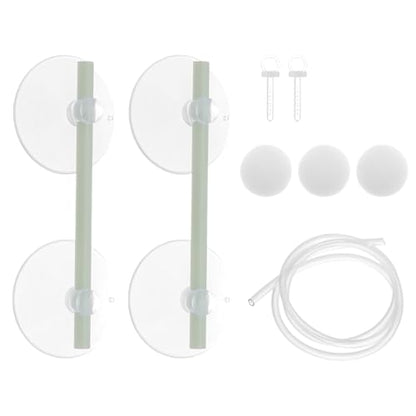 Aquarium Floating Plant Corral, Floating Plant Fence for Aquarium with Suction Cups, Aquarium Floating Plant Fence for Fish Tank and Aquarium, 35.43", 1 Set