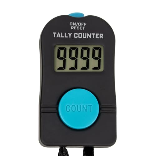 TopTie Electronic Hand Tally Counter, Digital Golf/Fish/People Number Counter Clicker with Lanyard