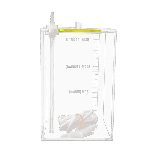 Aquarium Choice Acryli Made Liquid Storage Bucket Doing Pump Reservoir Container (4.25 * 4.25 * 6.5 Inch;1500ml/1.5L（Yellow）) - size: 4.25*4.25*6.5 Inch;1500ml/1.5L（Yellow）