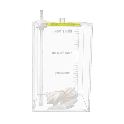 Aquarium Choice Acryli Made Liquid Storage Bucket Doing Pump Reservoir Container (4.25 * 4.25 * 6.5 Inch;1500ml/1.5L（Yellow）) - size: 4.25*4.25*6.5 Inch;1500ml/1.5L（Yellow）
