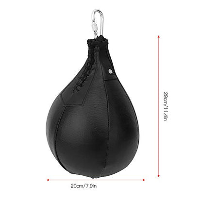 BORDSTRACT Boxing Speed Bag Kit, PU Punching Bag with Heavy-Duty Latex Bladder and Hanging Buckle, Speed Bag for Footwork, Head Movement, Reflex Training, MMA Sanda Durable Equipment