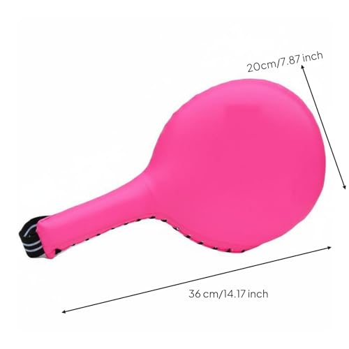 Reaction Training Paddle Stitching Kick Pad Wrist Strap Sports Gear for Beginners - color: Pink