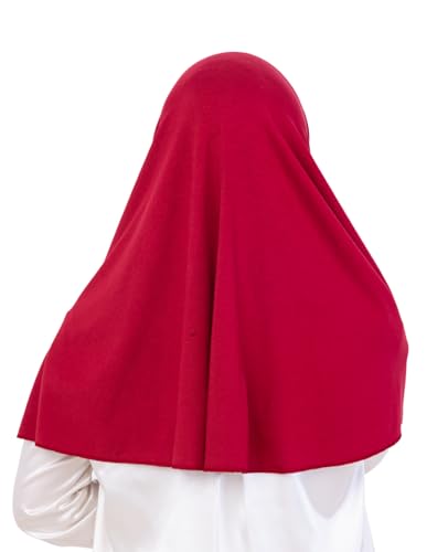 Prien Easy To Wear Hijab For Women, Muslim Instant Turban With Niqab, Islamic Clothes, Soft Scarf For Prayer, Abaya, Khimar - color: Burgundy