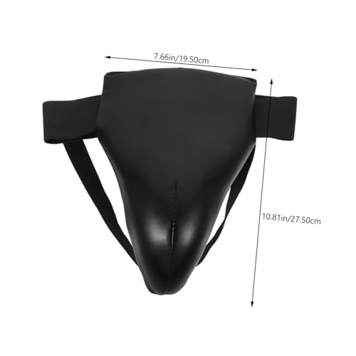 ibasenice Professional Groin Protector for Men, Comfortable Black L Size Crotch Guard for Boxing Muay Thai Taekwondo MMA Martial Arts Training