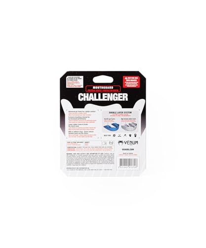 Venum Challenger Mouthguard - Strap/Strapless - color: Black/Blue, size: Adult