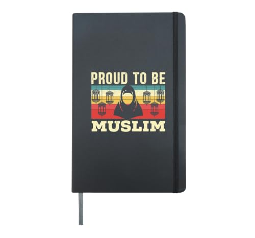 Proud To Be Muslim Islam Quran Mosque Ramadan Religion Hardcover Journal, Black