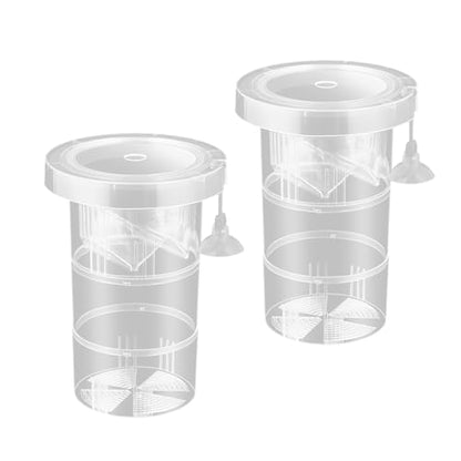 2PCS Floating Aquariums Breeding Box for Safe Fish Spawning and Fry Protections Reusable Nursery Divider - size: Long
