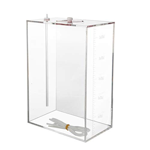 Aquarium Choice Acryli Made Liquid Storage Bucket Doing Pump Reservoir Container (4.7 * 7.4 * 10.9 Inch;5000ml/5L（Red）) - size: 4.7 * 7.4 * 10.9 Inch;5000ml/5L（Red）