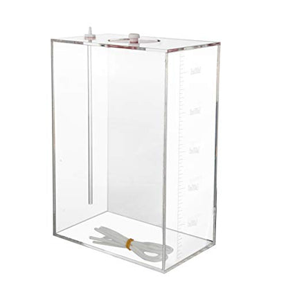 Aquarium Choice Acryli Made Liquid Storage Bucket Doing Pump Reservoir Container (4.7 * 7.4 * 10.9 Inch;5000ml/5L（Red）) - size: 4.7 * 7.4 * 10.9 Inch;5000ml/5L（Red）