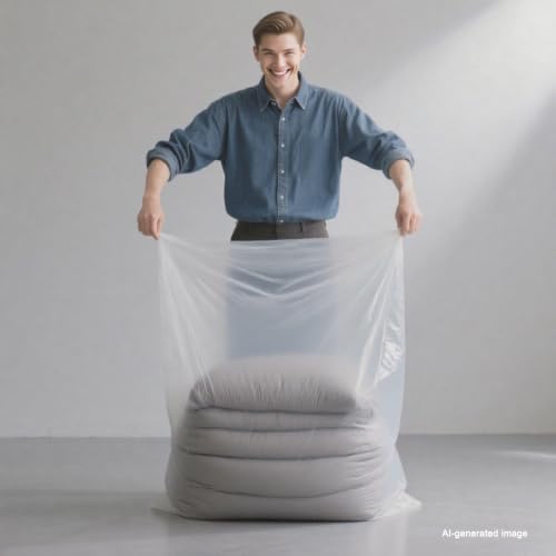 Extra Large Plastic Storage Bags 59 x 71 Inch Great for Large Item Storage | Extra Large Clear Plastic Bags for Moisture Proof, Dustproof, Luggage, Large items Storage, Moving and More (10 pack) - size: 59 x 71"