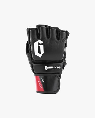 Gameness Pro Training Gloves - color: Black/White/Red, size: Small