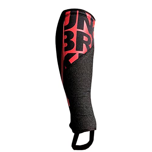 UNBROKENSHOP Shin Sleeves Pro Red 7mm Neoprene, Weightlifting, Deadlift, Rope Climb, Box Jumps for Men and Women, Single - size: Large-X-Large