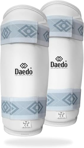 DAEDO Taekwondo Shin Guard - Lightweight & Comfortable with Two Elastic Straps for Secure Fit, Sizes XS-XL, Ideal for Taekwondo Competition & Training - size: Medium