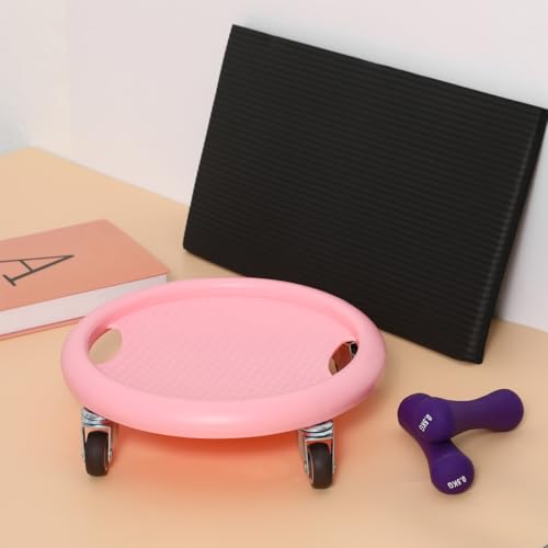 HANABASS Four Wheel Ab Roller with Knee Mat | Multi-Directional Ab Wheel Exercise Roller, Silent Core Workout Equipment for Home Gym Fitness Training