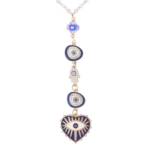 Blue Evil Eye Rear View Mirror Charm Suncatcher Car Accessory - style: Blue Evil Eye