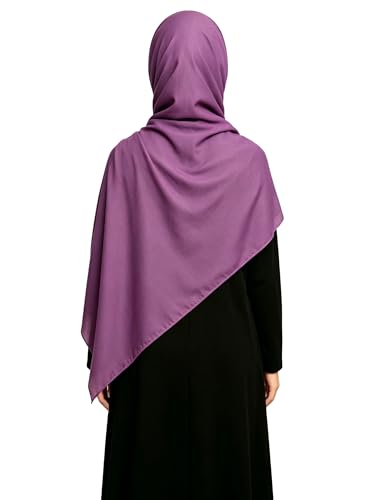 Lina & Lily Non-see-through Premium Jersey Maxi Hijab Head Scarf Wrap for Muslim Women - color: Berry