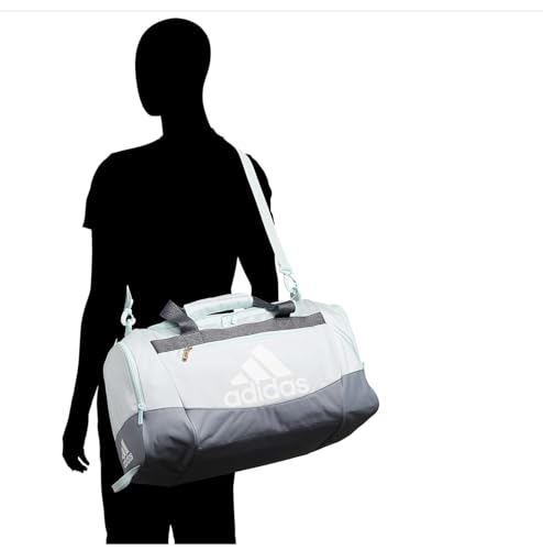 adidas Unisex Defender 4.0 Gym Duffel Bag for Men and Women - color: Black/Silver Metallic, style: Small (38l)