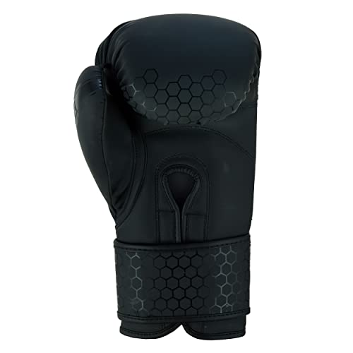 PFG Ultimate Series Boxing Gloves - Boxing MMA Muay Thai Training and Bag Work - color: All Black