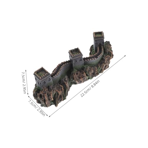 Hemoton Bridge of China Sculpture Model Mountain for Fish Tank Bubbler Decor Unique Decorative