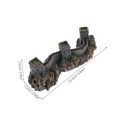 Hemoton Bridge of China Sculpture Model Mountain for Fish Tank Bubbler Decor Unique Decorative