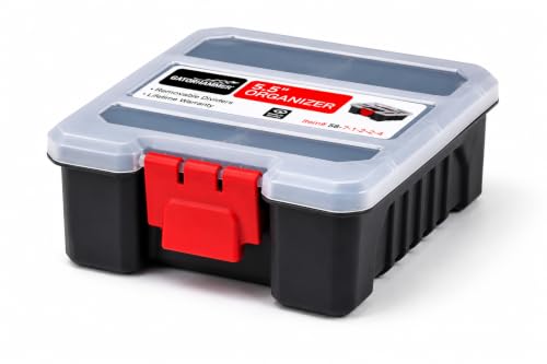 Mini Parts Organizer Box – Small Hardware Storage Case with 6 Compartments & Divider – Compact Nylon Container for Screws, Beads, Tackle, or Travel Toolbox - color: d. 1pcs Set - Small Organizer