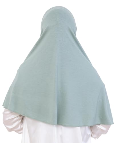 Prien Ready Hijab For Women, One Piece Muslim Instant Turban, Easy To Wear Long Head Scarf, Turkish Islamic Clothes For Abaya - color: Light Green