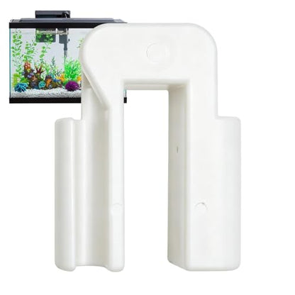 Aquarium Air Tube Holder U Shape Tube Mounting Base | Anti-Slip Hose Holder Clip Aquarium for Holder Suction Device Siphon Cleaning Clear Viewing Shop - color: White