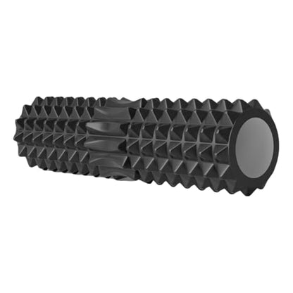 Solid Foam Roller Yoga Stick Roller Dual-Zone Leg Muscle Relaxation Deep Massage Relaxation Pain Relief (Black (Hollow)) - color: Black ( Hollow )