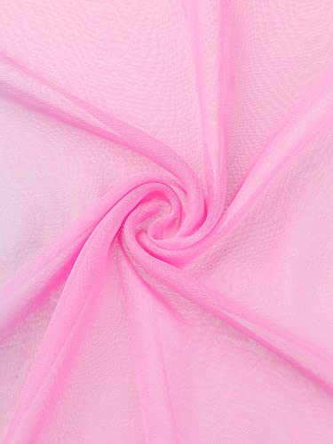 uxcell Women'sChiffon Sheer Long Scarf Silky Gradient Party - color: Pink Blue