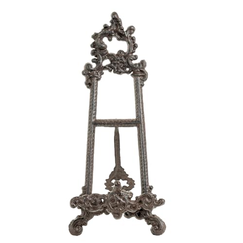 Sungmor Vintage Cast Iron Cookbook Stand, 15.5 Inches Tall Antique Brown - color: Antique Brown
